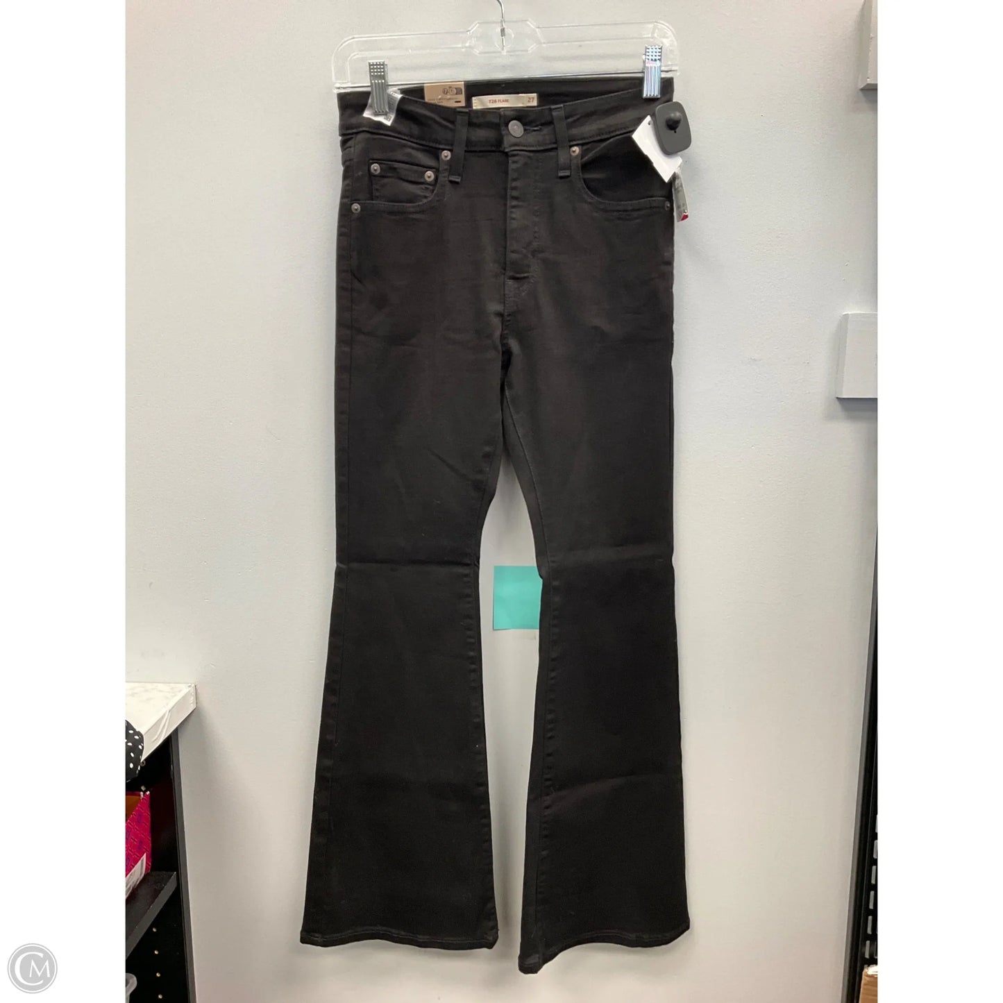Jeans Flared By Levis In Black Denim, Size: 4