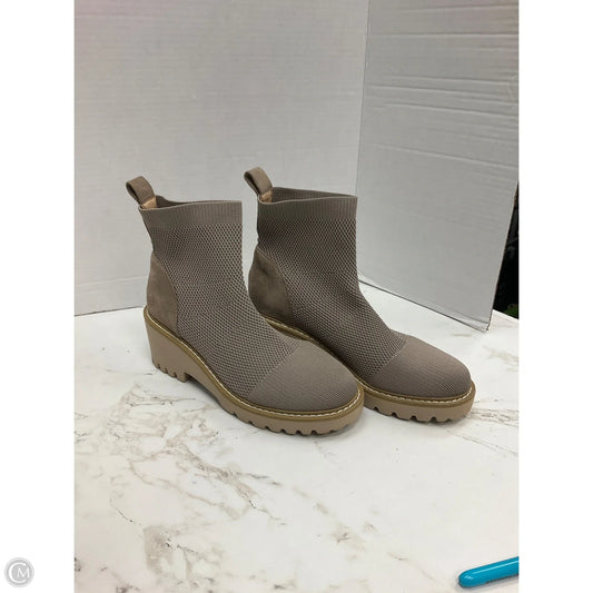 Boots Ankle Heels By Nicole Miller In Taupe, Size: 7.5