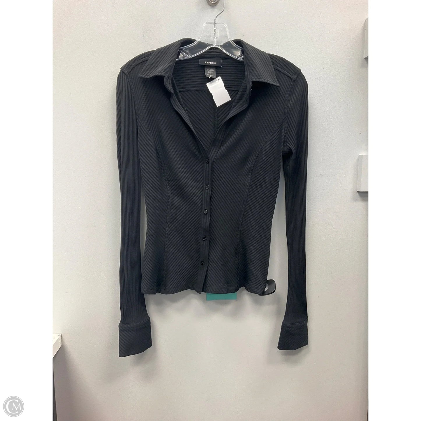 Top Long Sleeve By Express In Black, Size: S