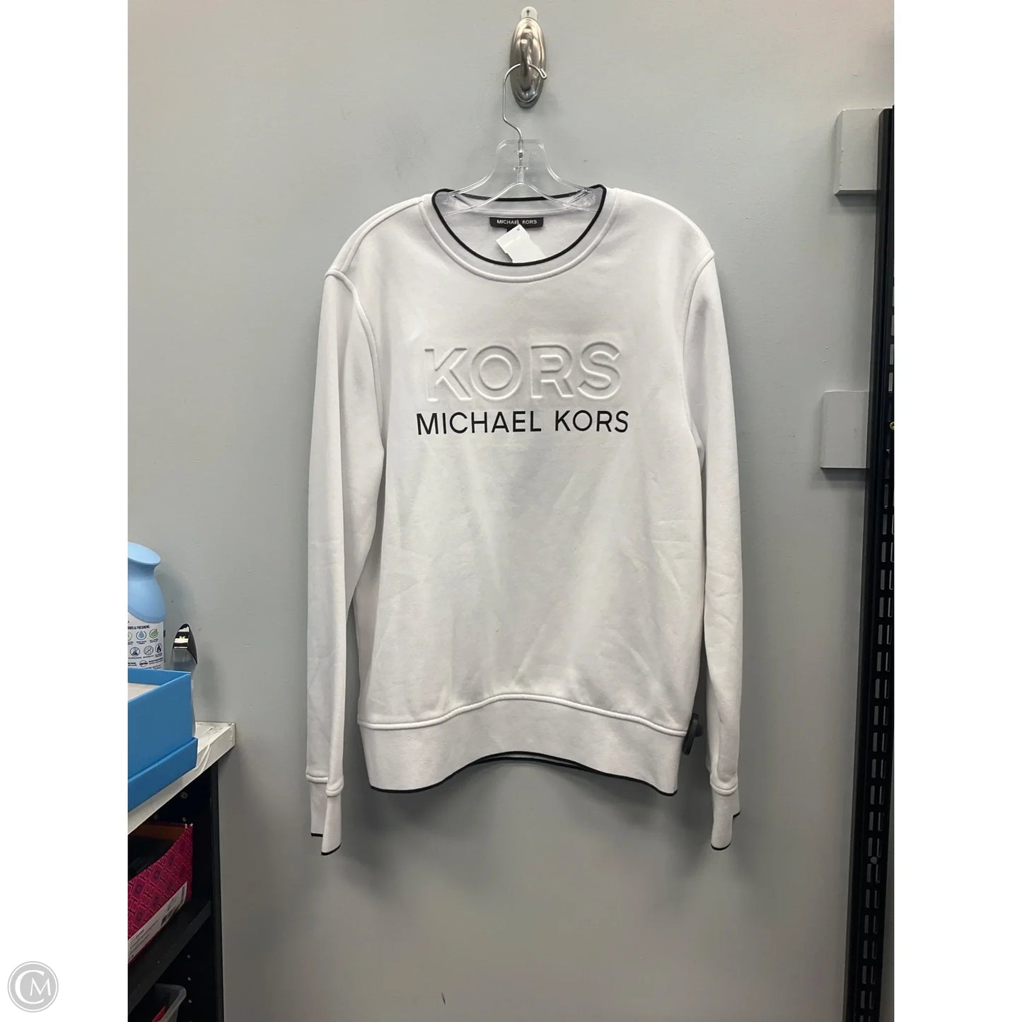 Sweater Designer By Michael Kors In White, Size: L