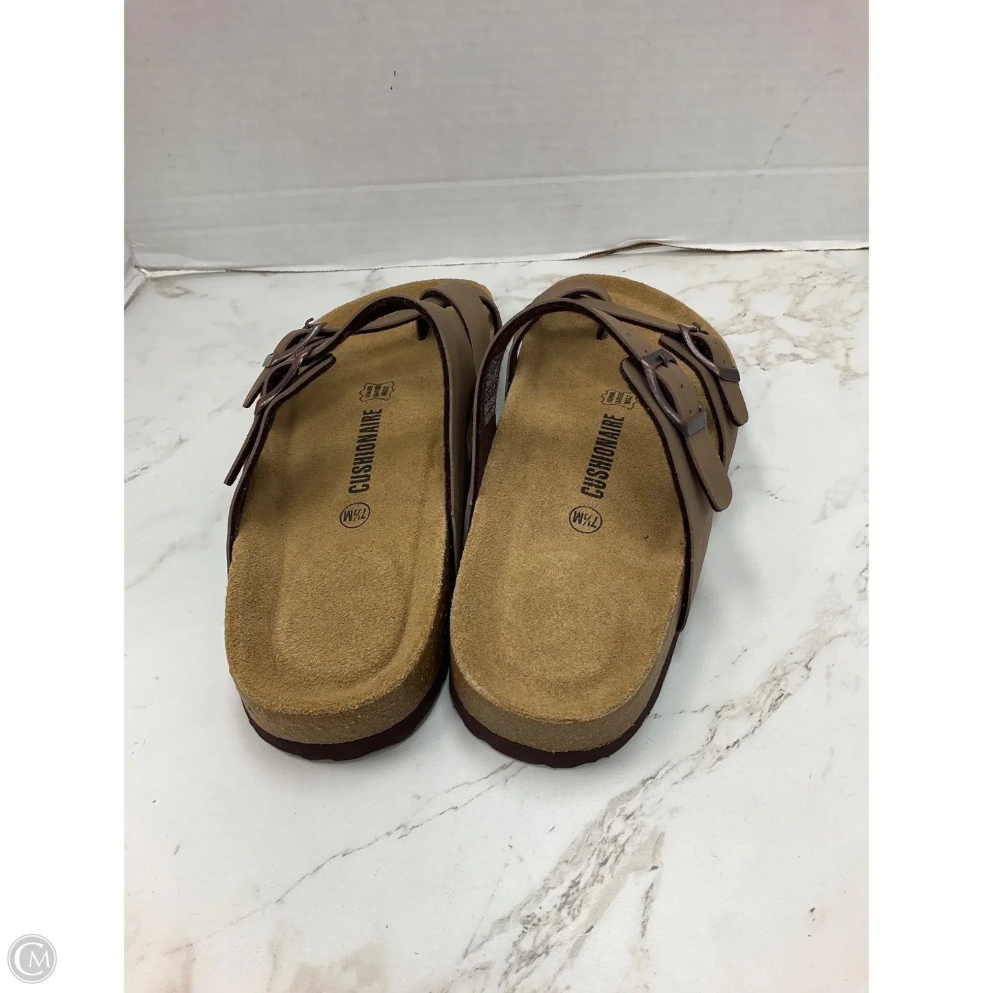 Sandals Flats By Cushionaire In Brown, Size: 7.5