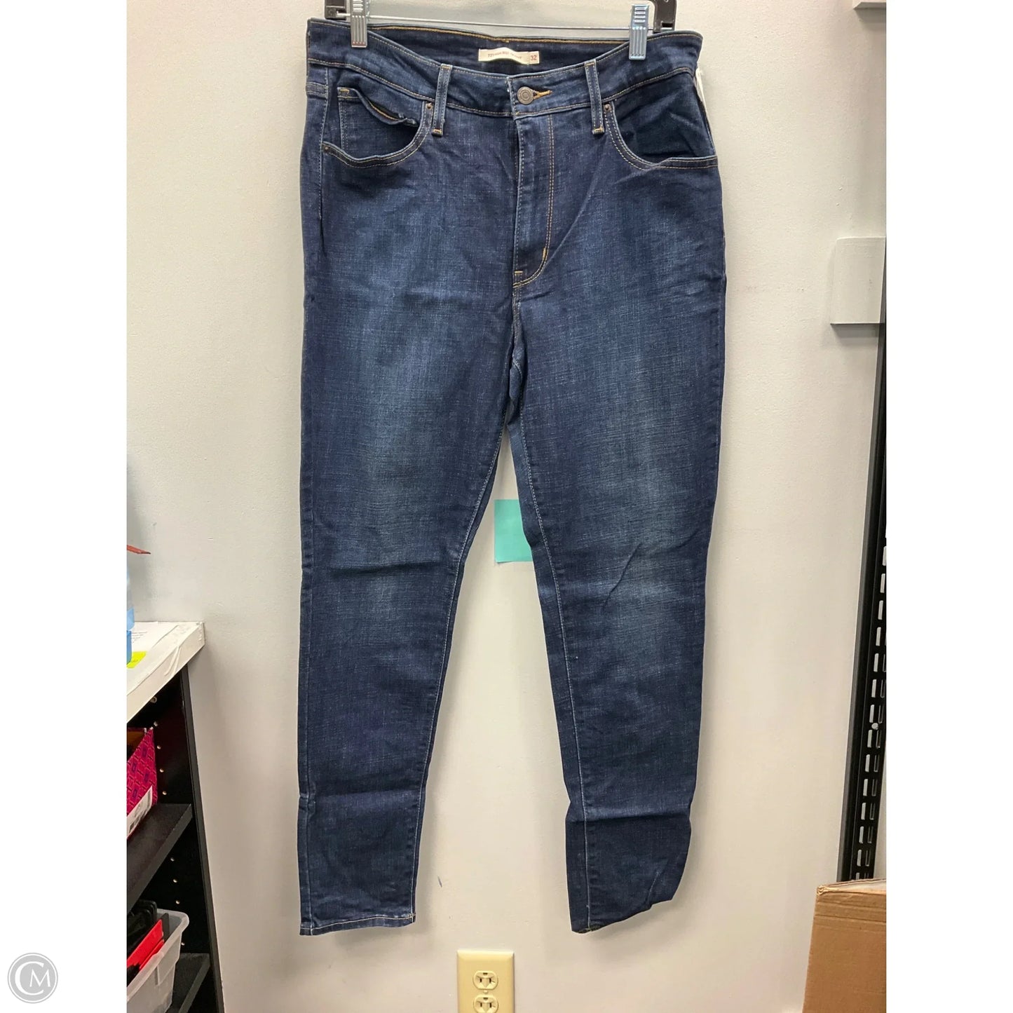 Jeans Skinny By Levis In Blue Denim, Size: 14