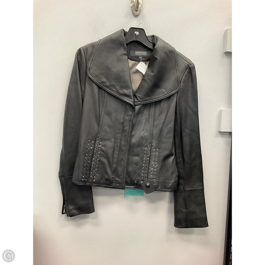 Jacket Leather By Kenneth Cole Reaction In Black, Size: S