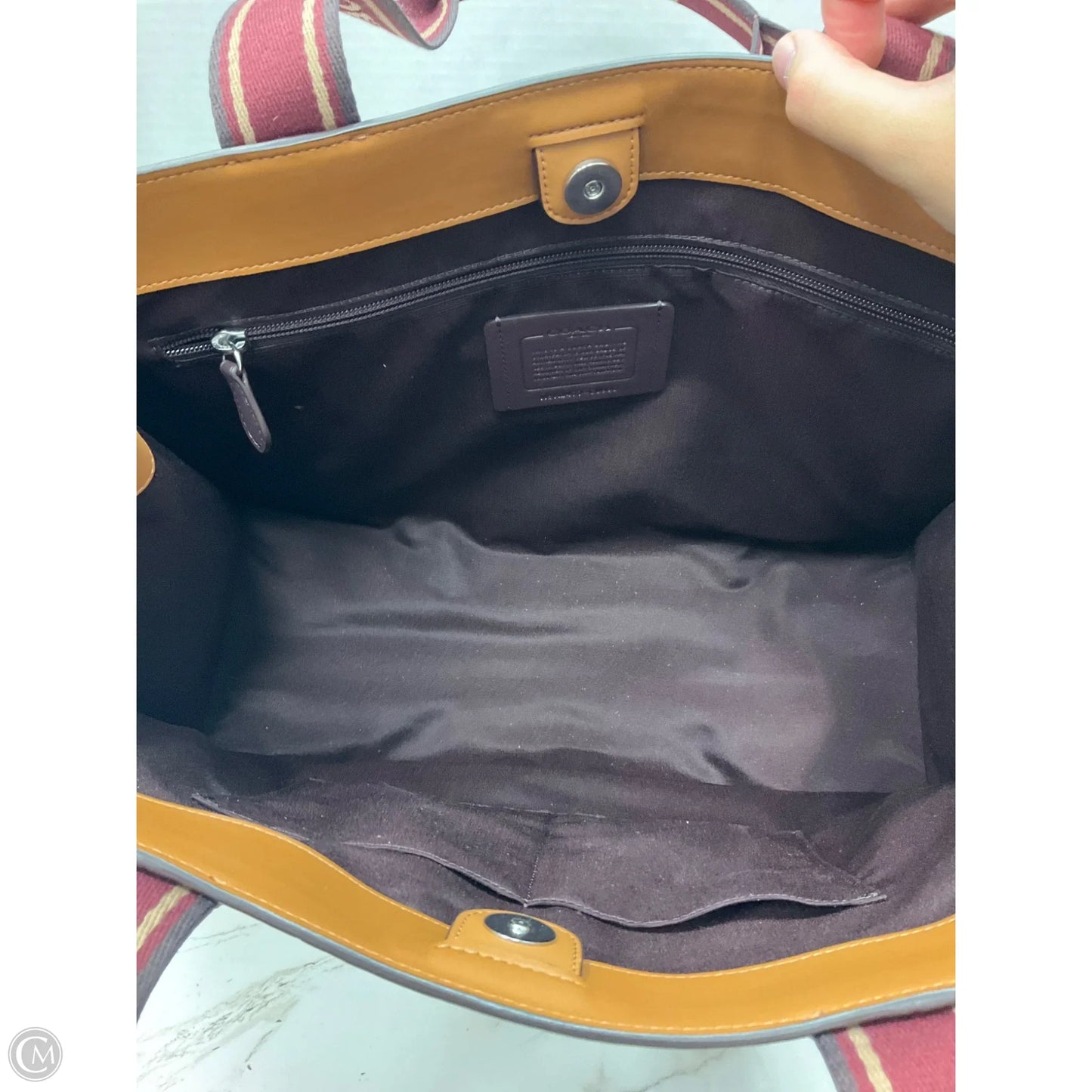Tote Designer By Coach, Size: Large