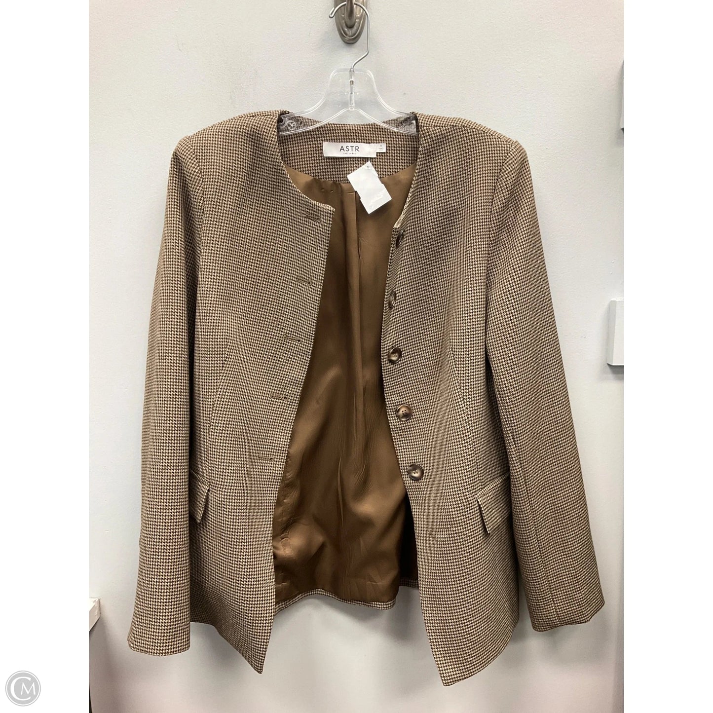 Blazer By Astr The Label In Brown & Tan, Size: M
