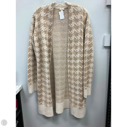 Sweater Cardigan By Hem & Thread In Tan, Size: M
