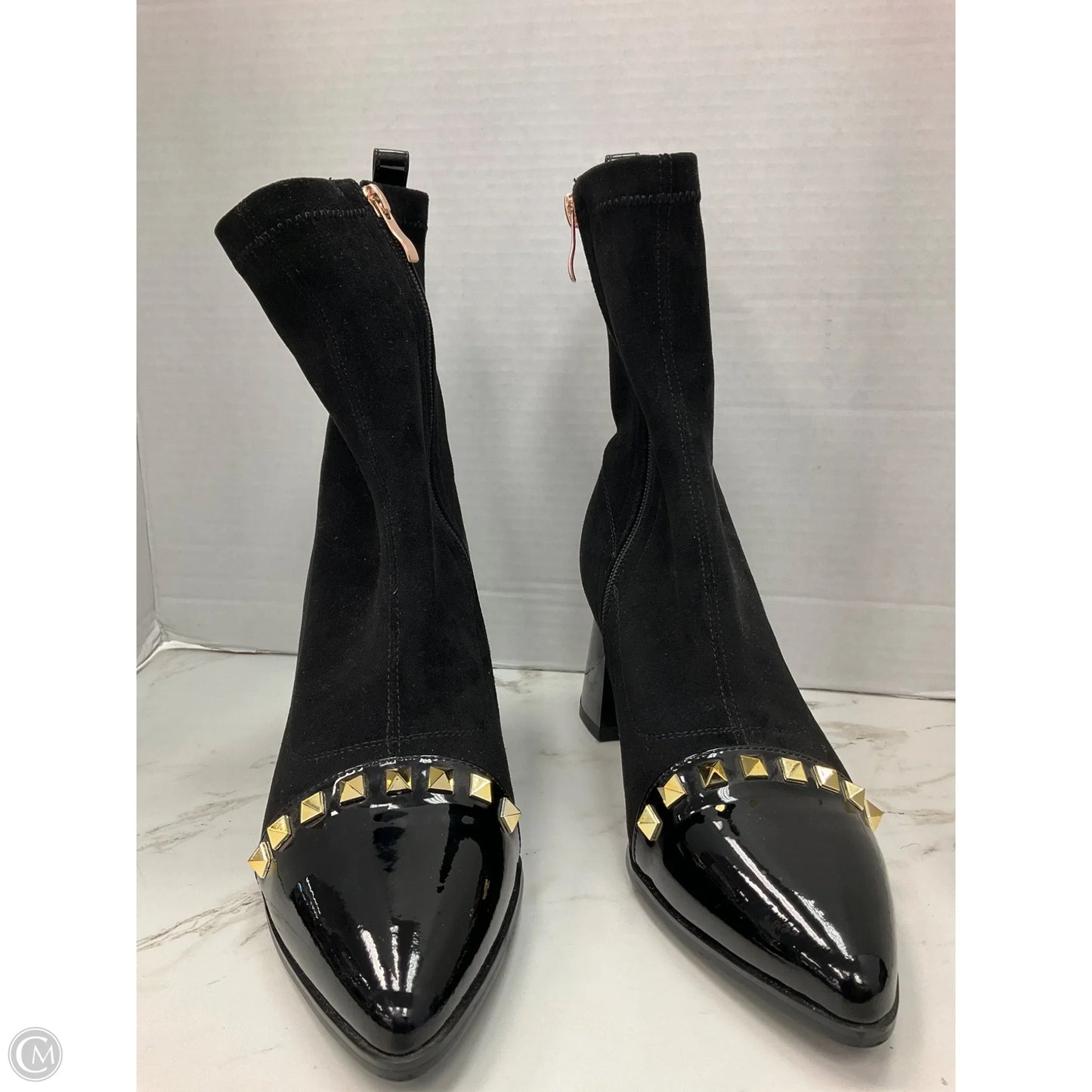 Boots Ankle Heels By Cmc In Black, Size: 8
