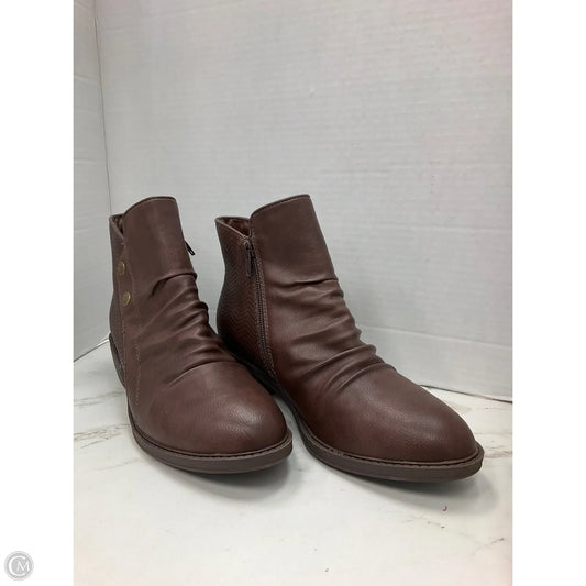 Boots Ankle Heels By Bare Traps In Brown, Size: 8