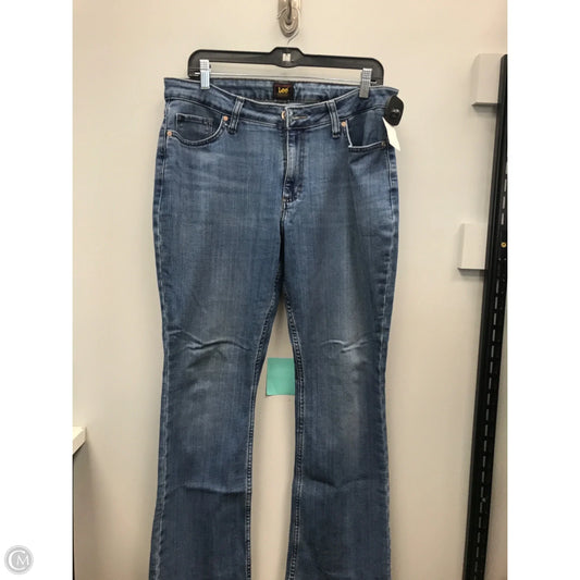Jeans Boot Cut By Lee In Blue Denim, Size: 14p