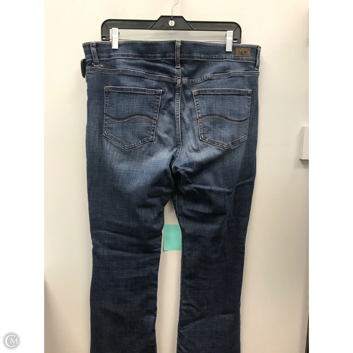 Jeans Boot Cut By Lee In Blue Denim, Size: 14p