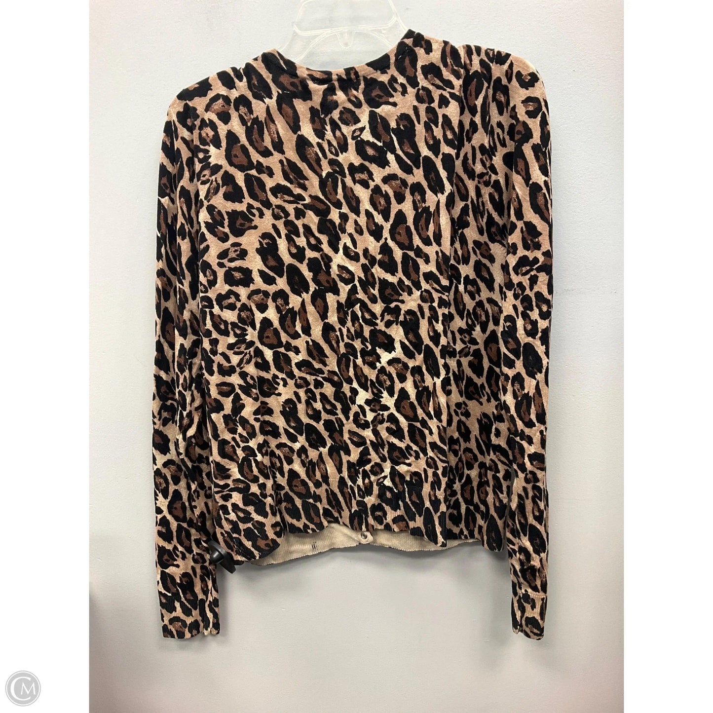 Cardigan By White House Black Market In Animal Print, Size: L
