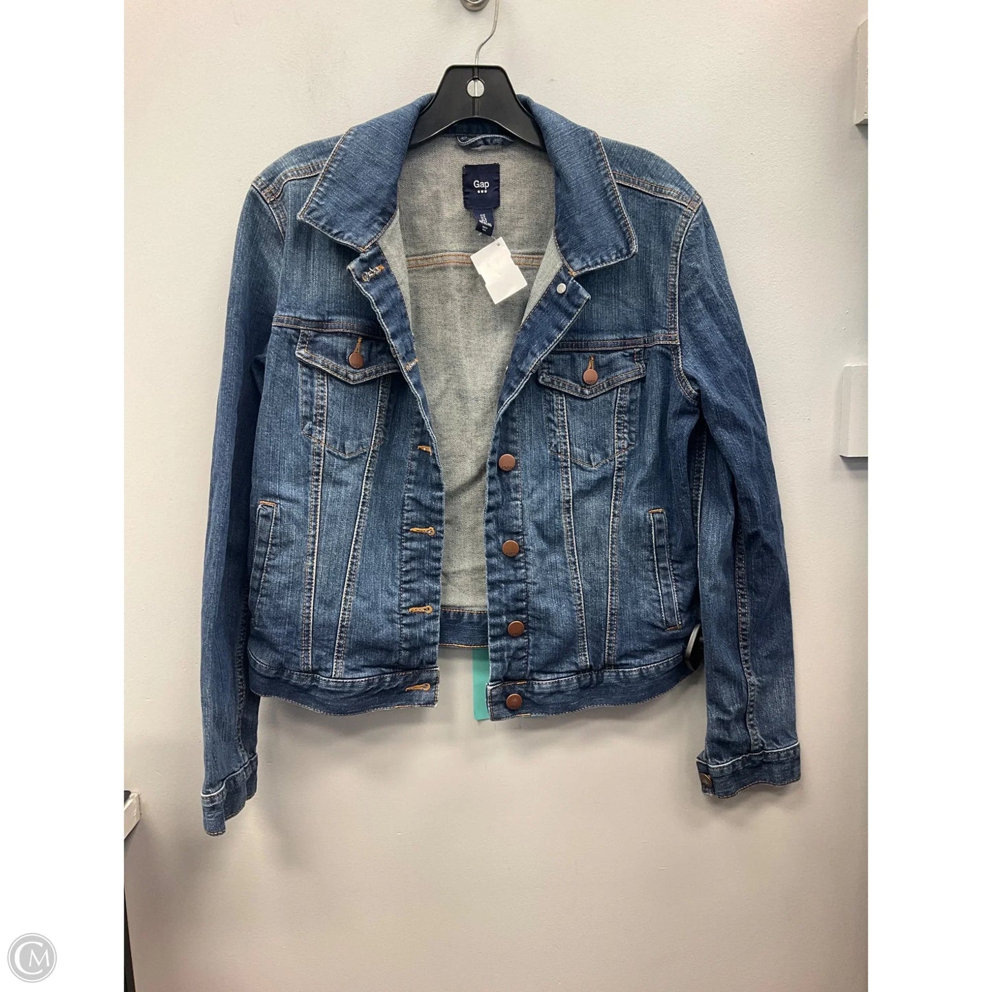 Jacket Denim By Gap In Blue Denim, Size: S