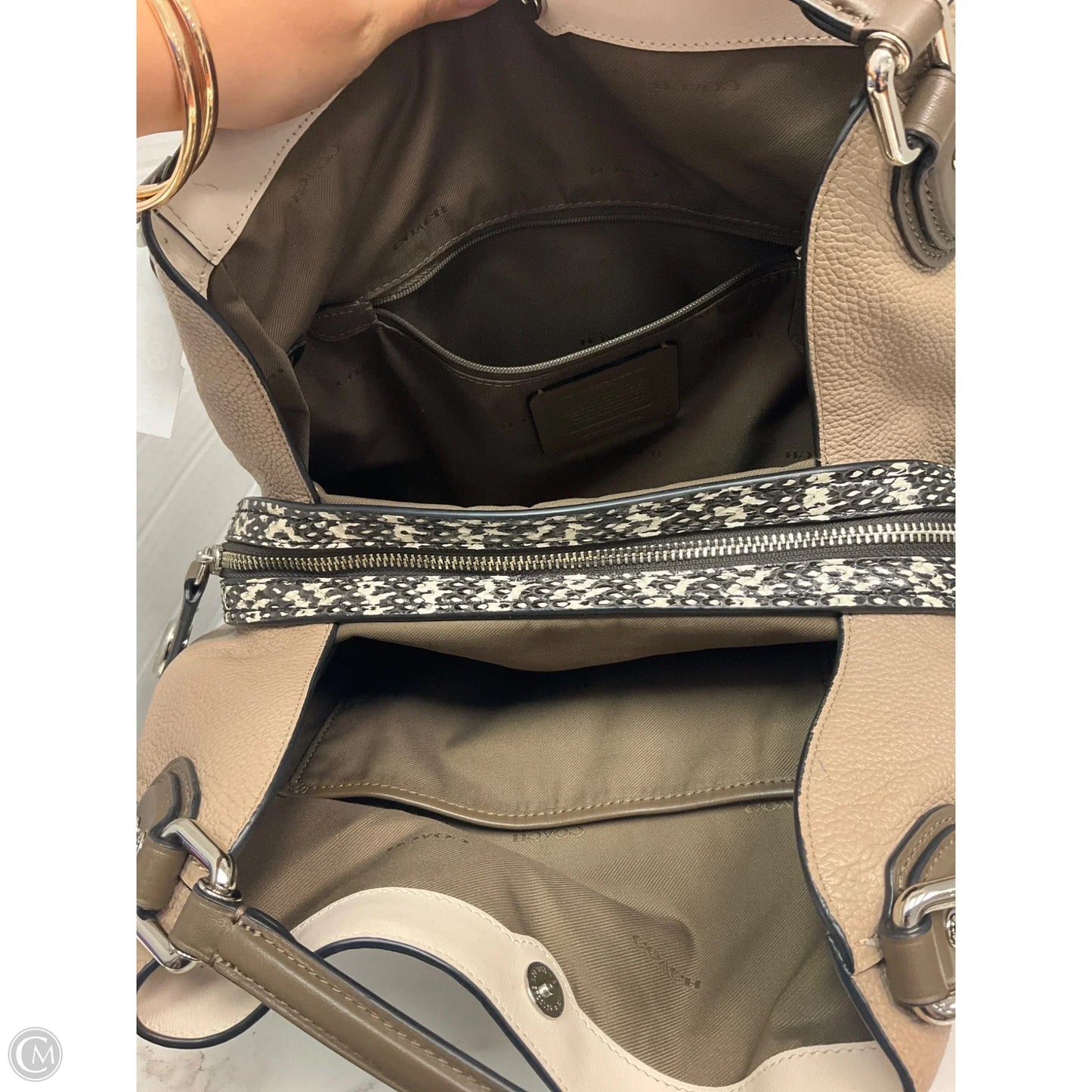Handbag Designer By Coach, Size: Large