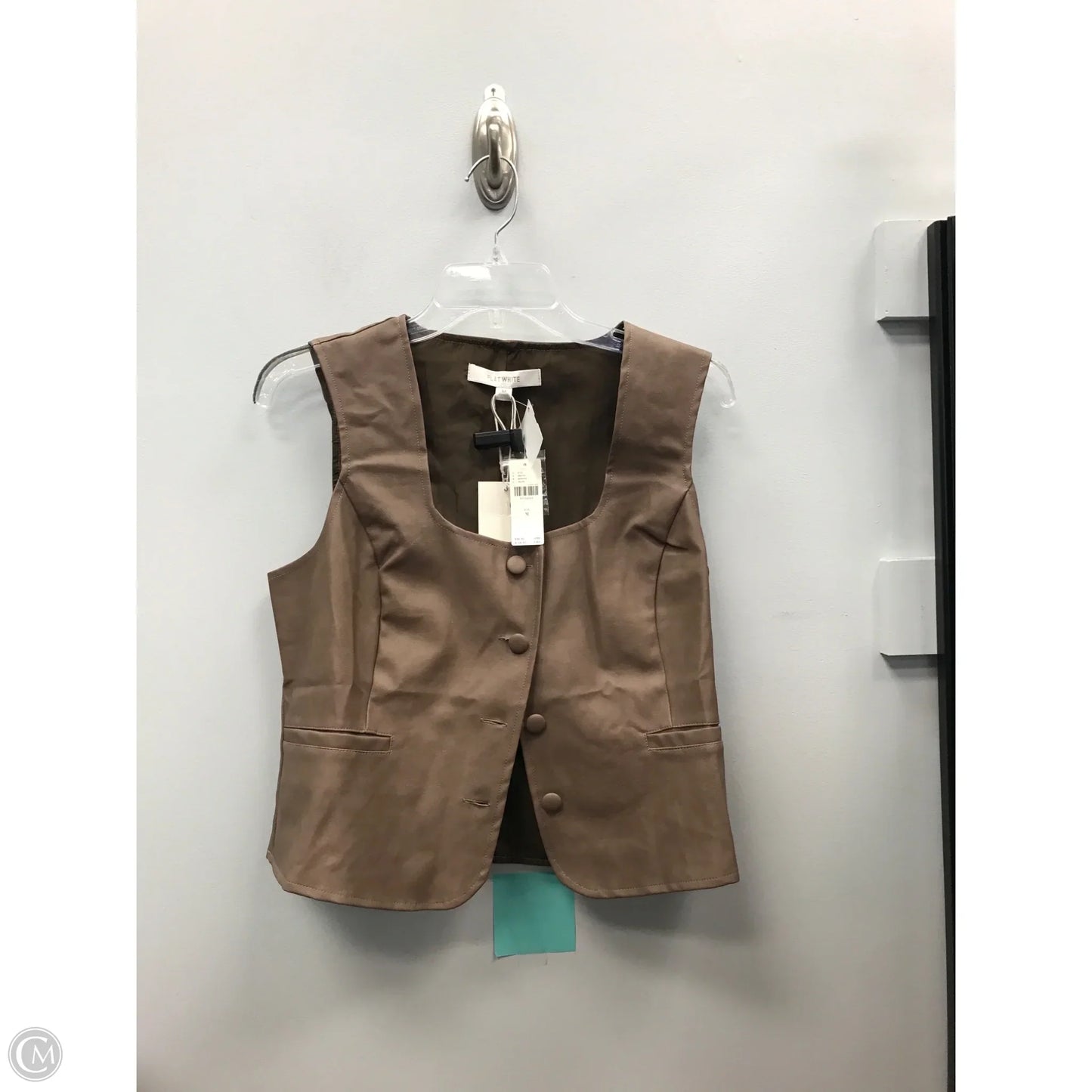 Vest Other By Flat White In Taupe, Size: M