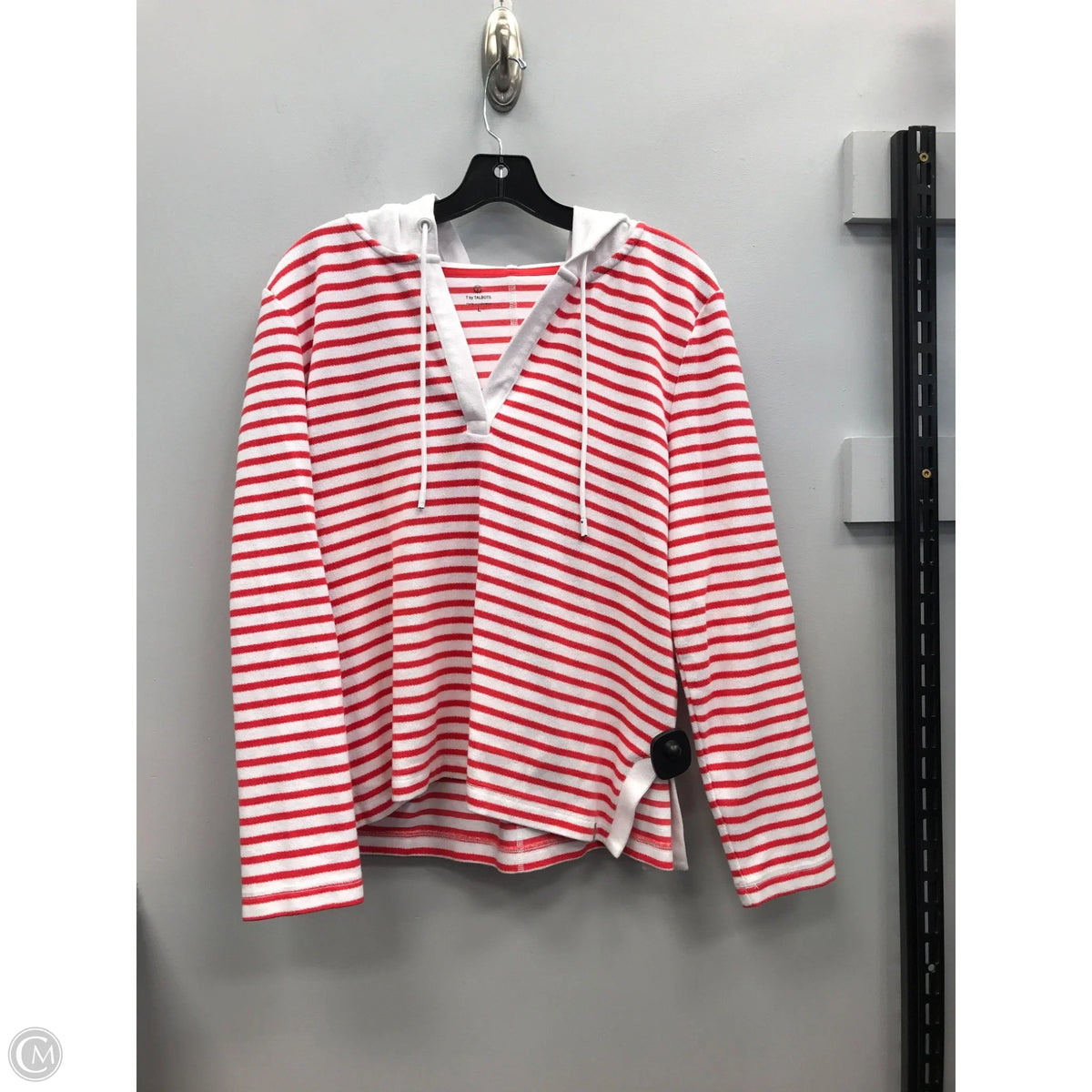 Top Long Sleeve By Talbots In Striped Pattern, Size: L
