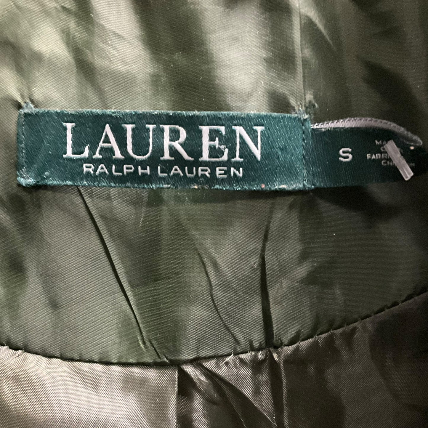 Coat Puffer & Quilted By Lauren By Ralph Lauren In Green, Size: S