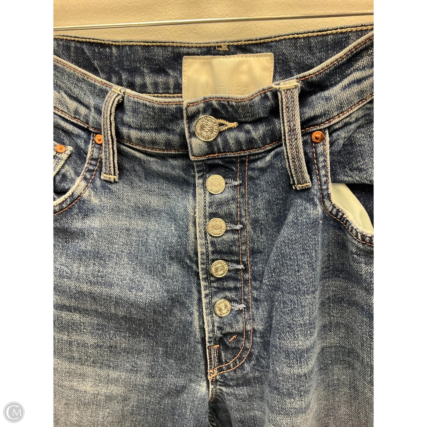 Jeans Straight By Mother Jeans In Blue Denim, Size: 6