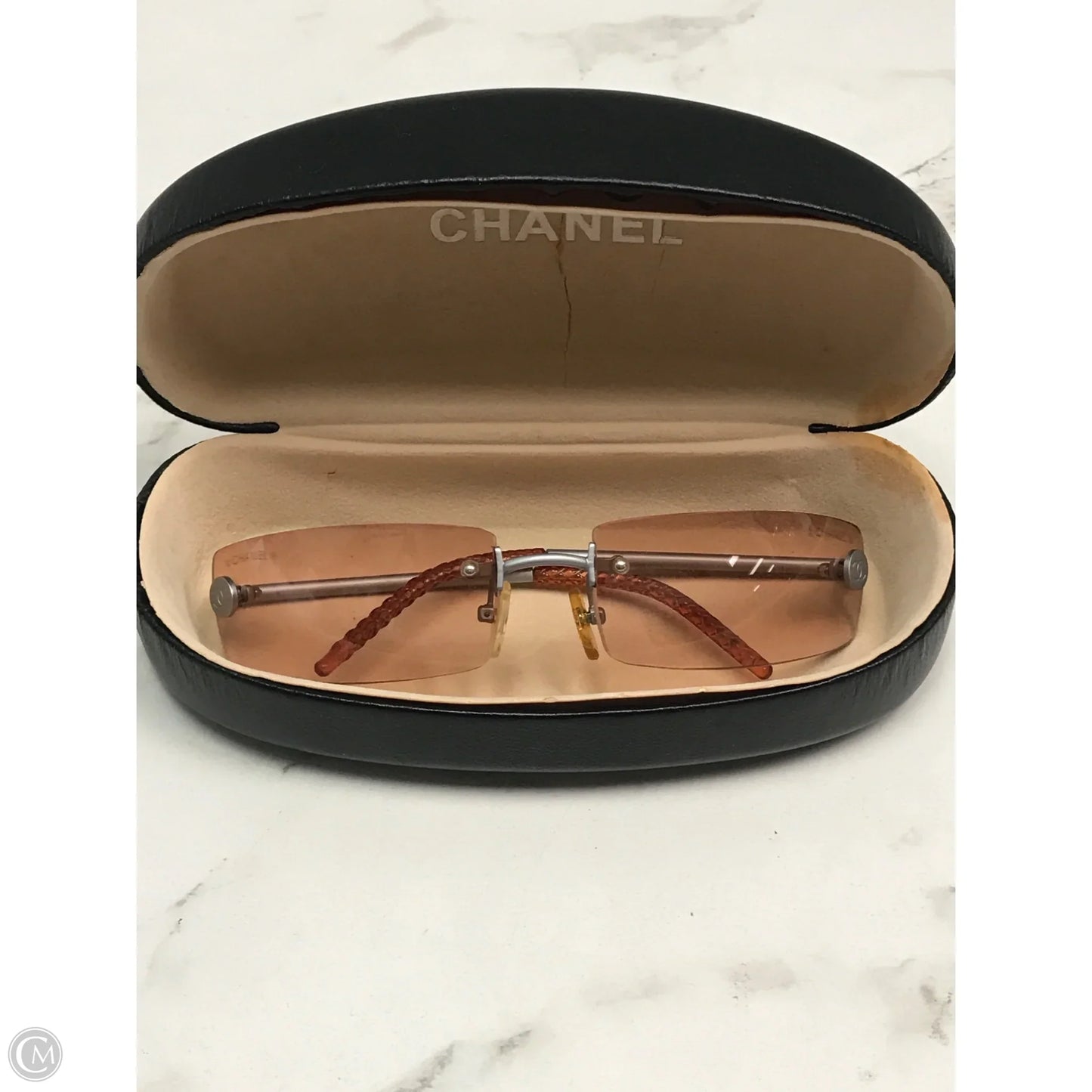 Sunglass Case Luxury Designer By Chanel, Size: