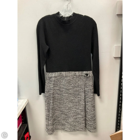 Dress Casual Midi By Calvin Klein In Black & White, Size: M