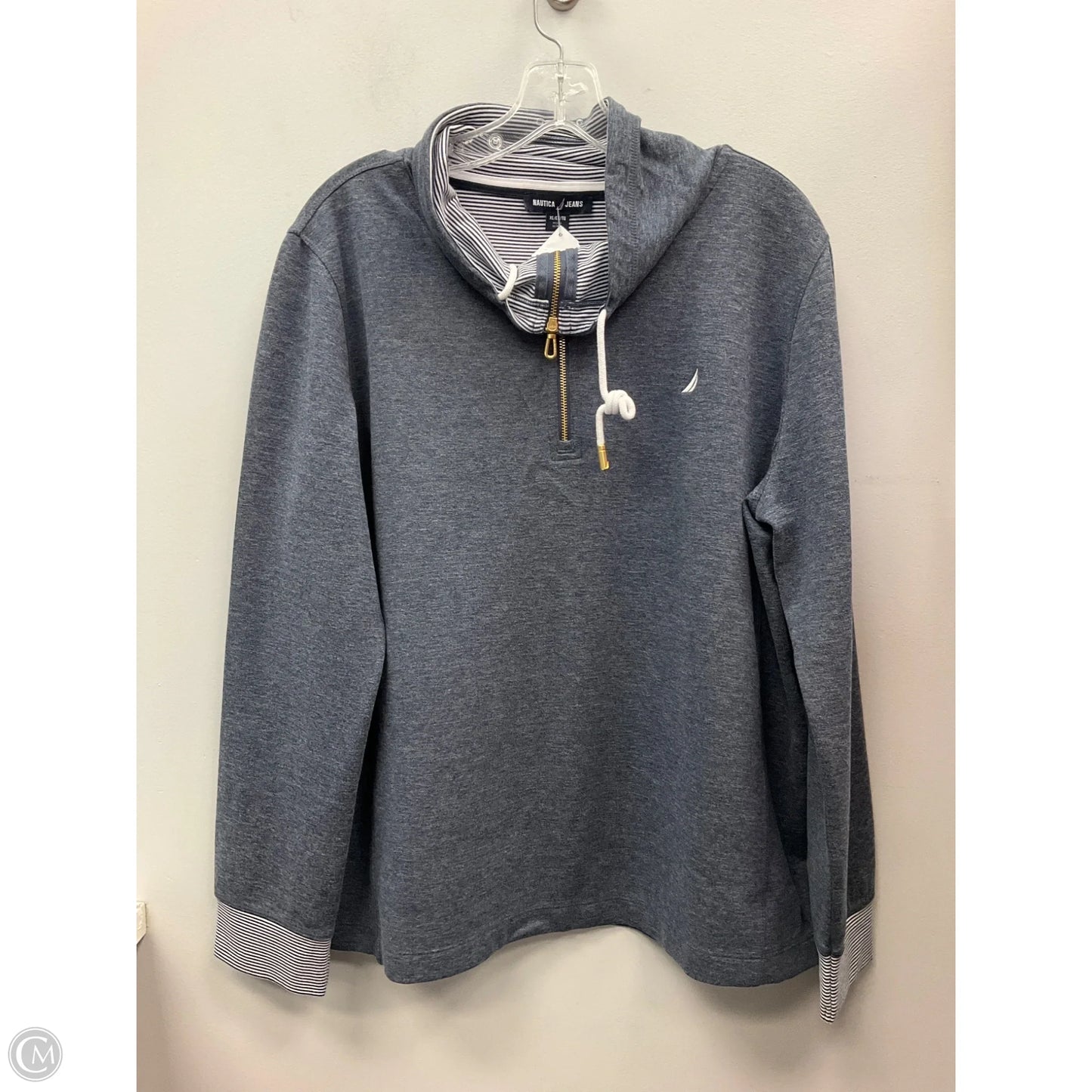 Sweatshirt Collar By Nautica In Blue, Size: Xl