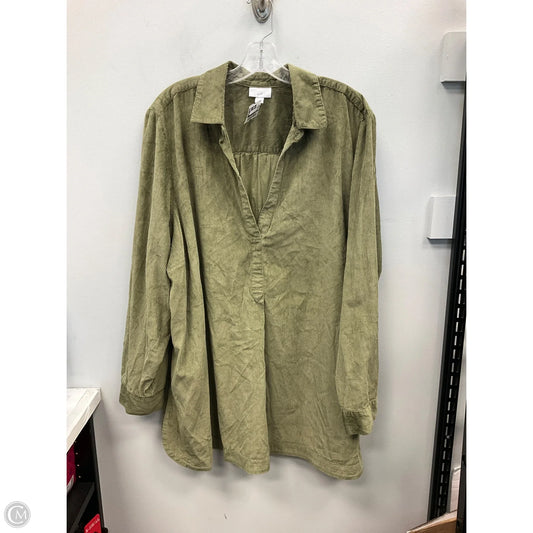 Top Long Sleeve By J. Jill In Green, Size: 3x