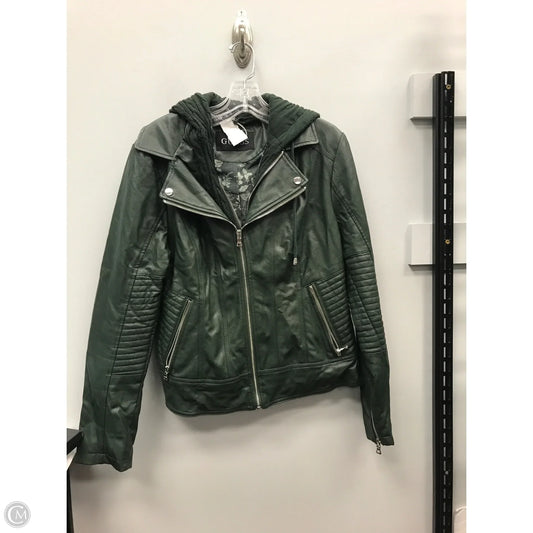 Jacket Moto By Guess In Green, Size: Xl