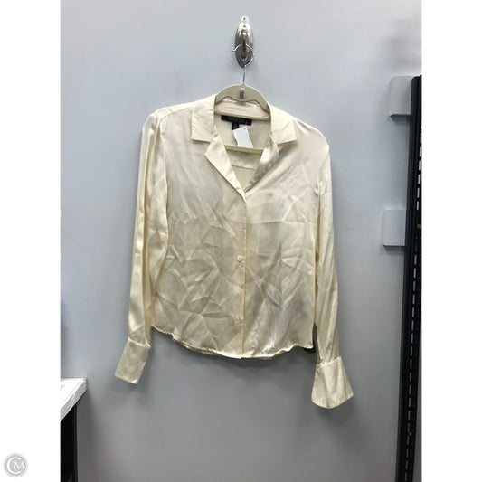 Blouse Long Sleeve By Kasper In Cream, Size: S