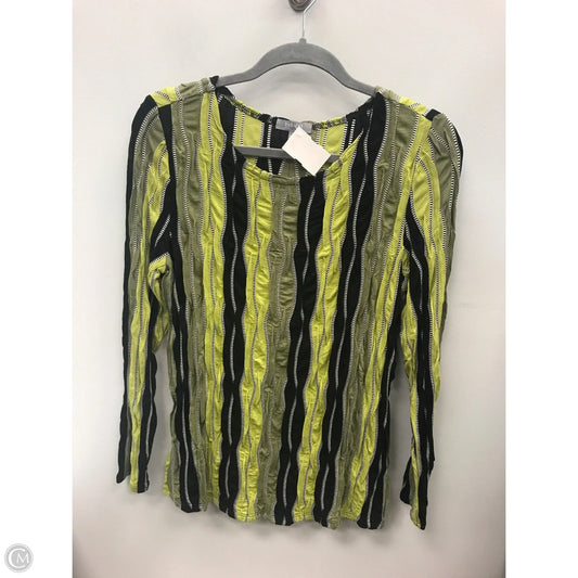 Top Long Sleeve By Habitat In Black & Green, Size: S