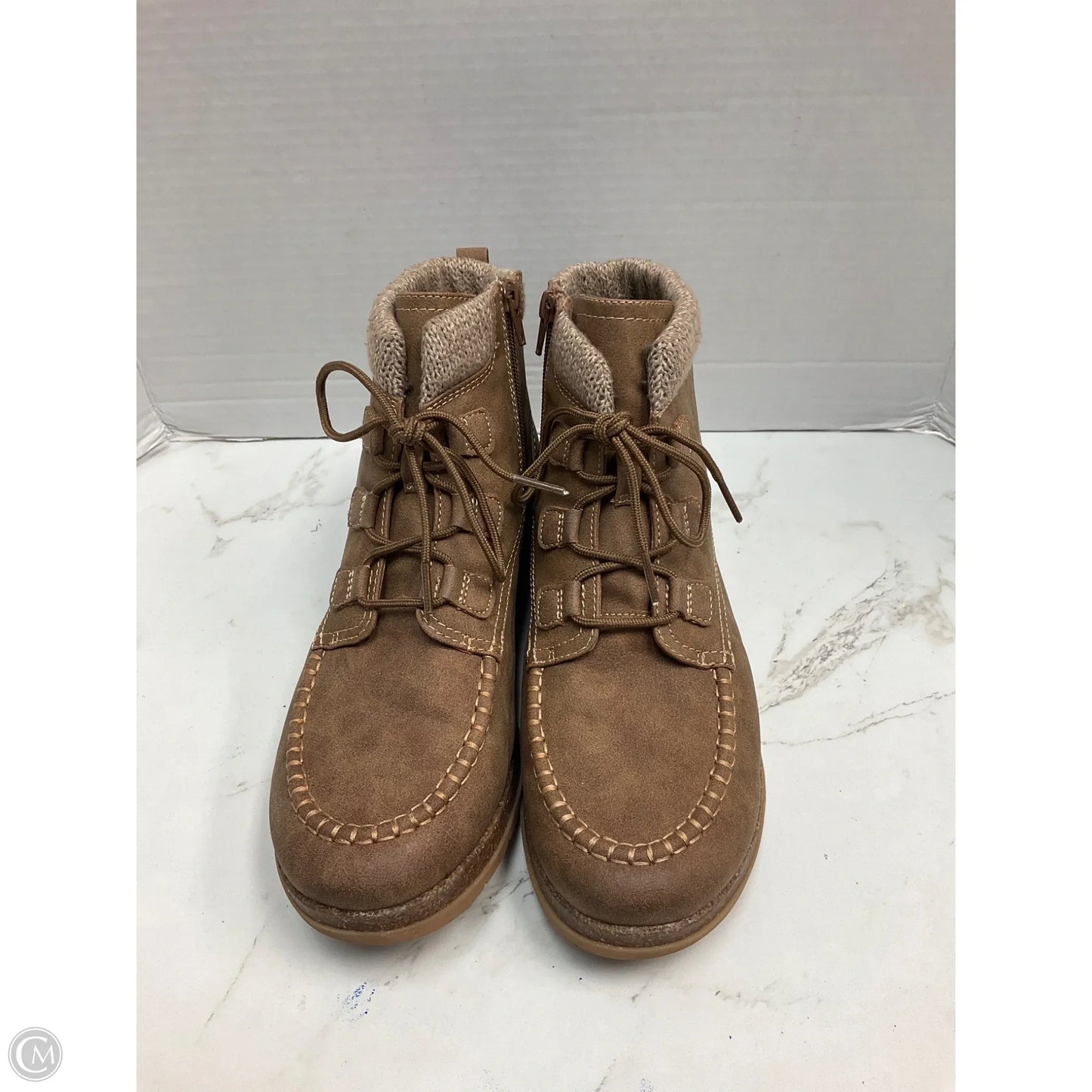 Boots Ankle Flats By Sofft In Brown, Size: 11