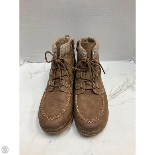 Boots Ankle Flats By Sofft In Brown, Size: 11