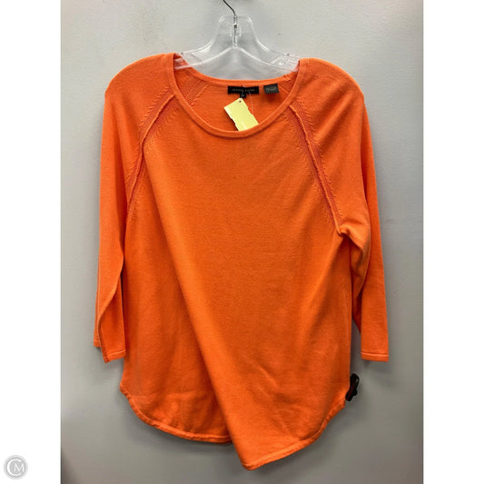 Sweater By Jeanne Pierre In Orange, Size: M
