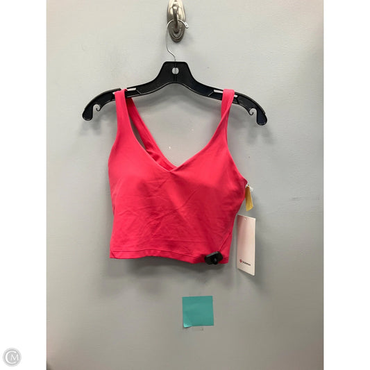Athletic Tank Top By Lululemon In Pink, Size: 6