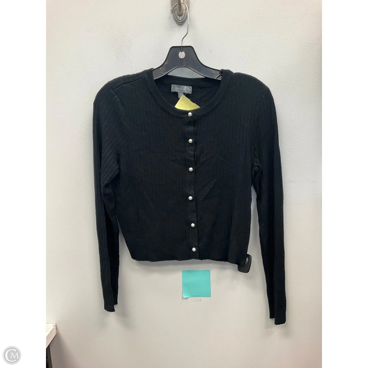 Top Long Sleeve By Marled In Black, Size: M