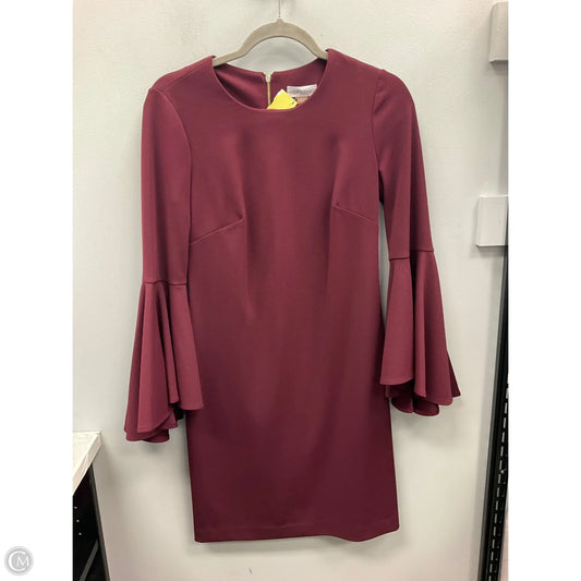 Dress Party Short By Calvin Klein In Maroon, Size: 4