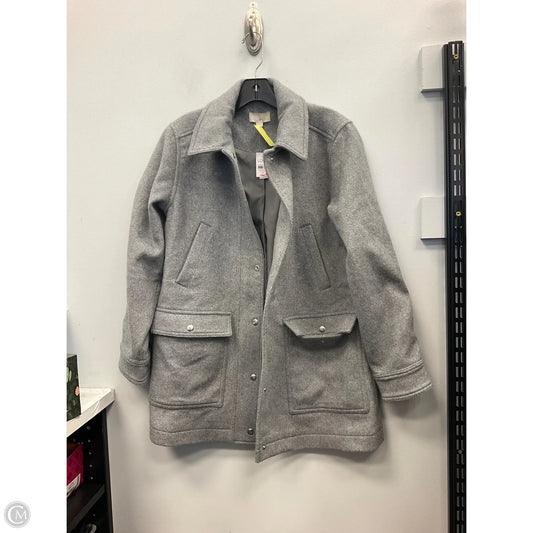 Coat Wool By Loft In Grey, Size: Xs