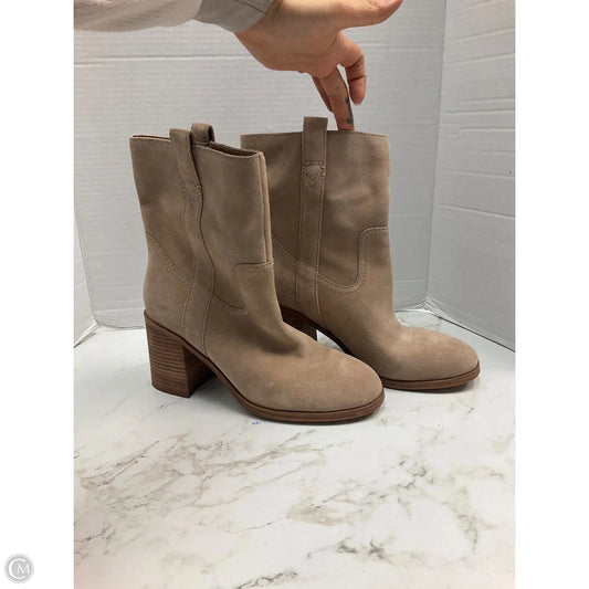 Boots Ankle Heels By Sole Society In Tan, Size: 9.5