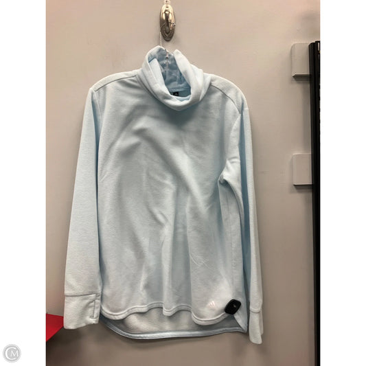 Athletic Top Long Sleeve Collar By Adidas In Blue, Size: L