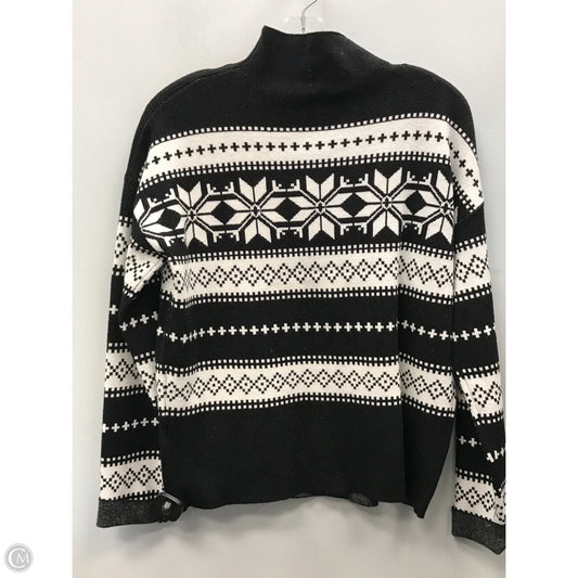 Sweater By Nicole Miller In Black & White, Size: M