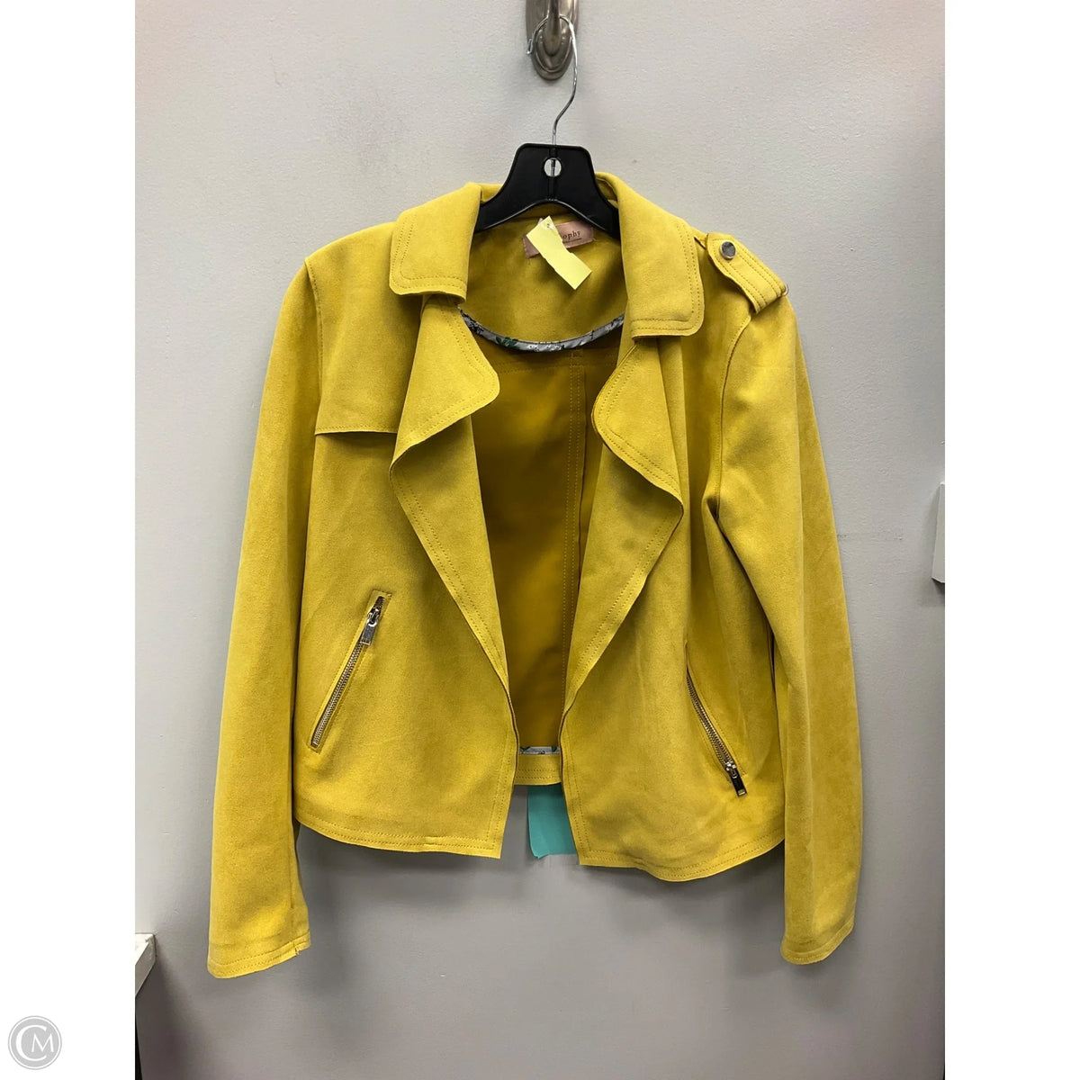 Jacket Moto By Philosophy In Yellow, Size: S