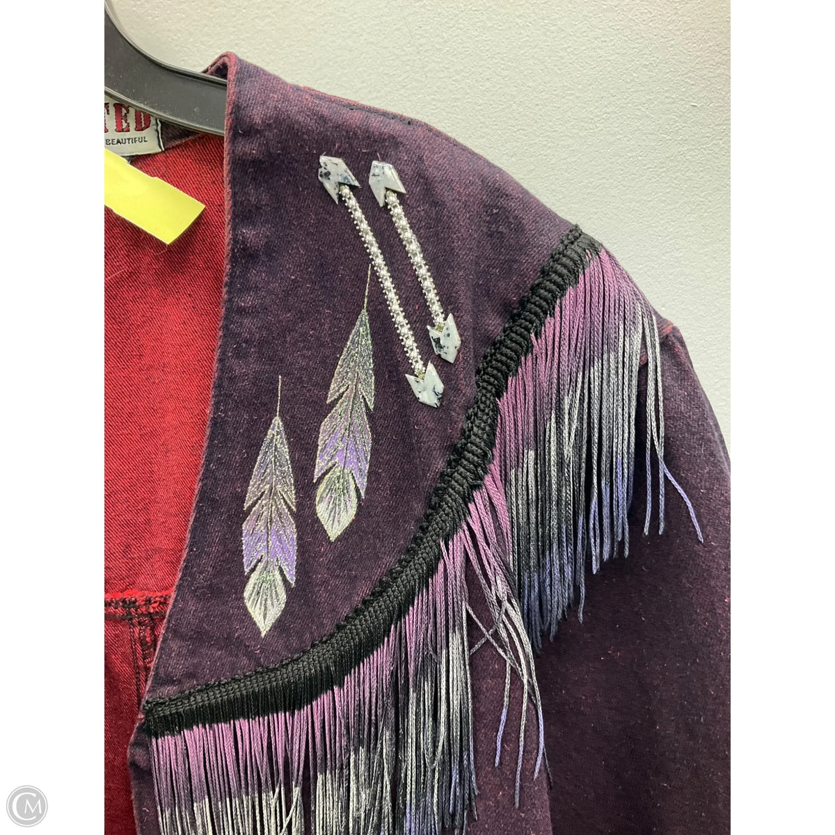 Jacket Denim By Cmc In Purple Denim, Size: M