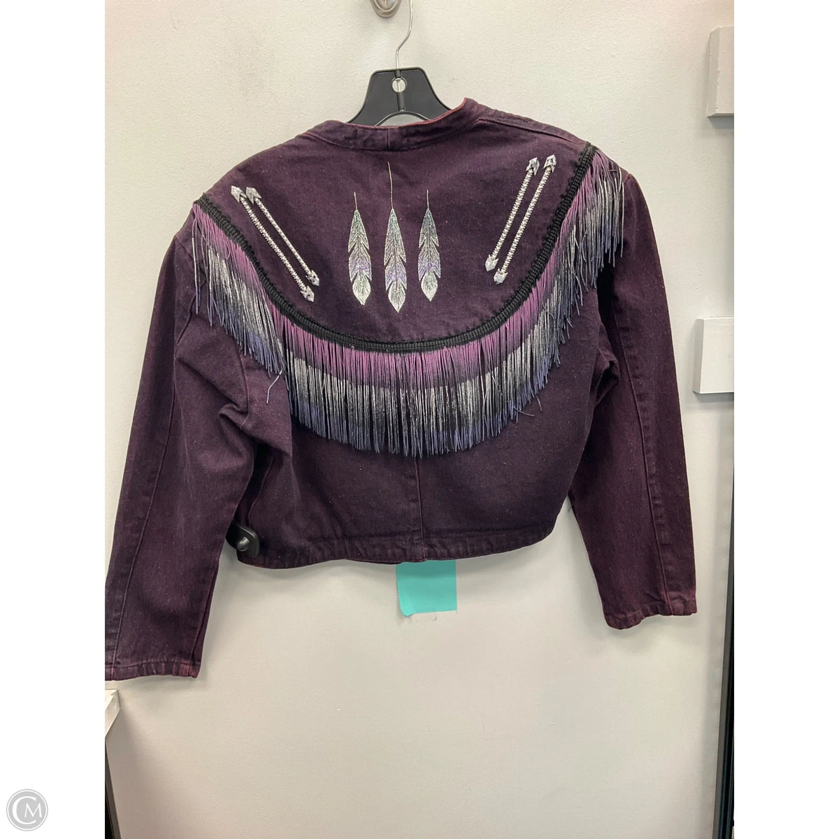 Jacket Denim By Cmc In Purple Denim, Size: M