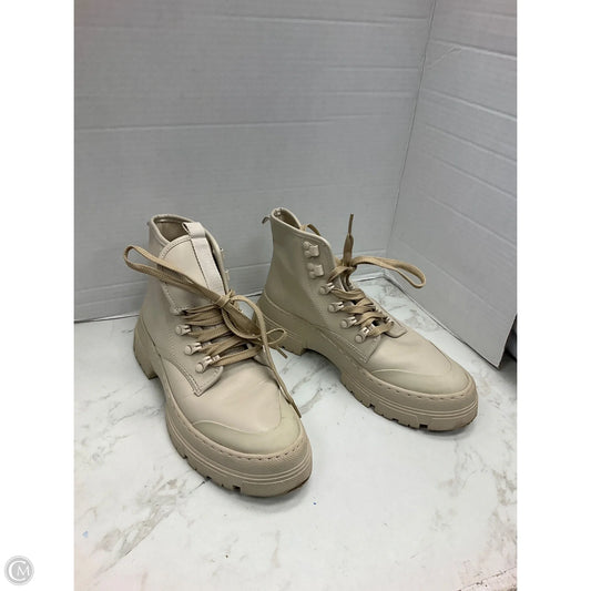 Boots Ankle Heels By Zara In Cream, Size: 7.5