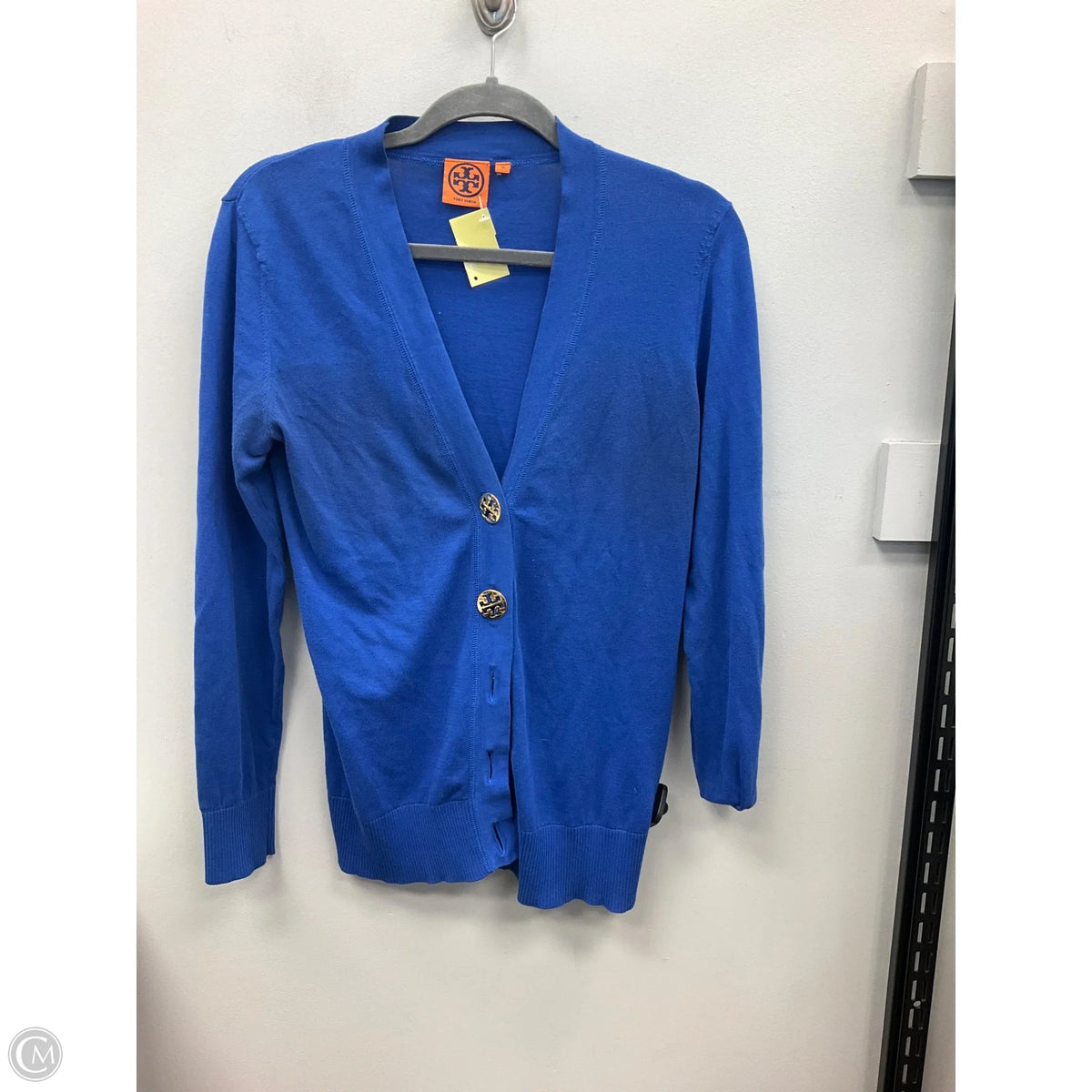 Cardigan Designer By Tory Burch In Blue, Size: M
