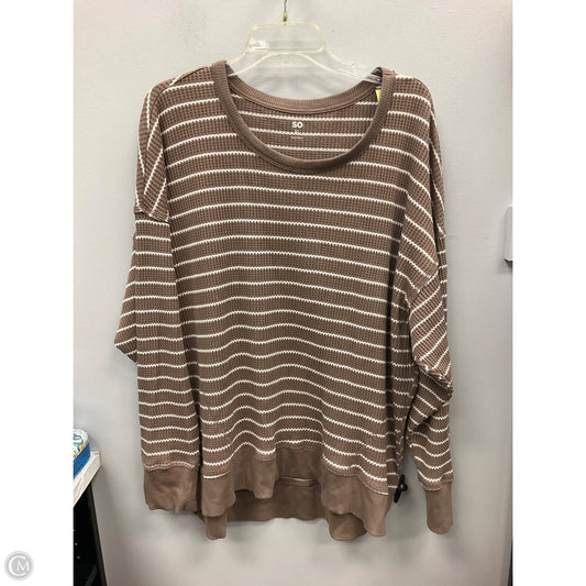 Top Long Sleeve By So In Striped Pattern, Size: Xl