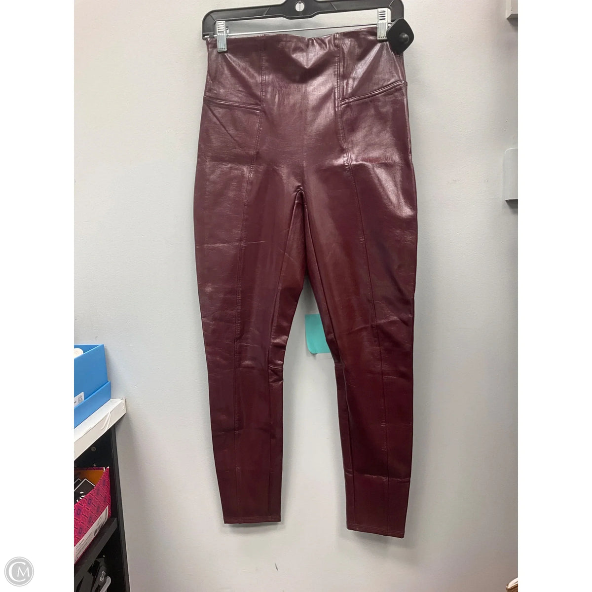 Pants Leggings By Spanx In Maroon, Size: M