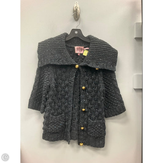 Sweater Cardigan By Juicy Couture In Grey, Size: M