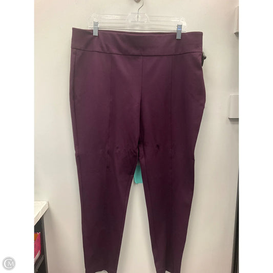 Pants Leggings By Anne Klein In Purple, Size: Xl