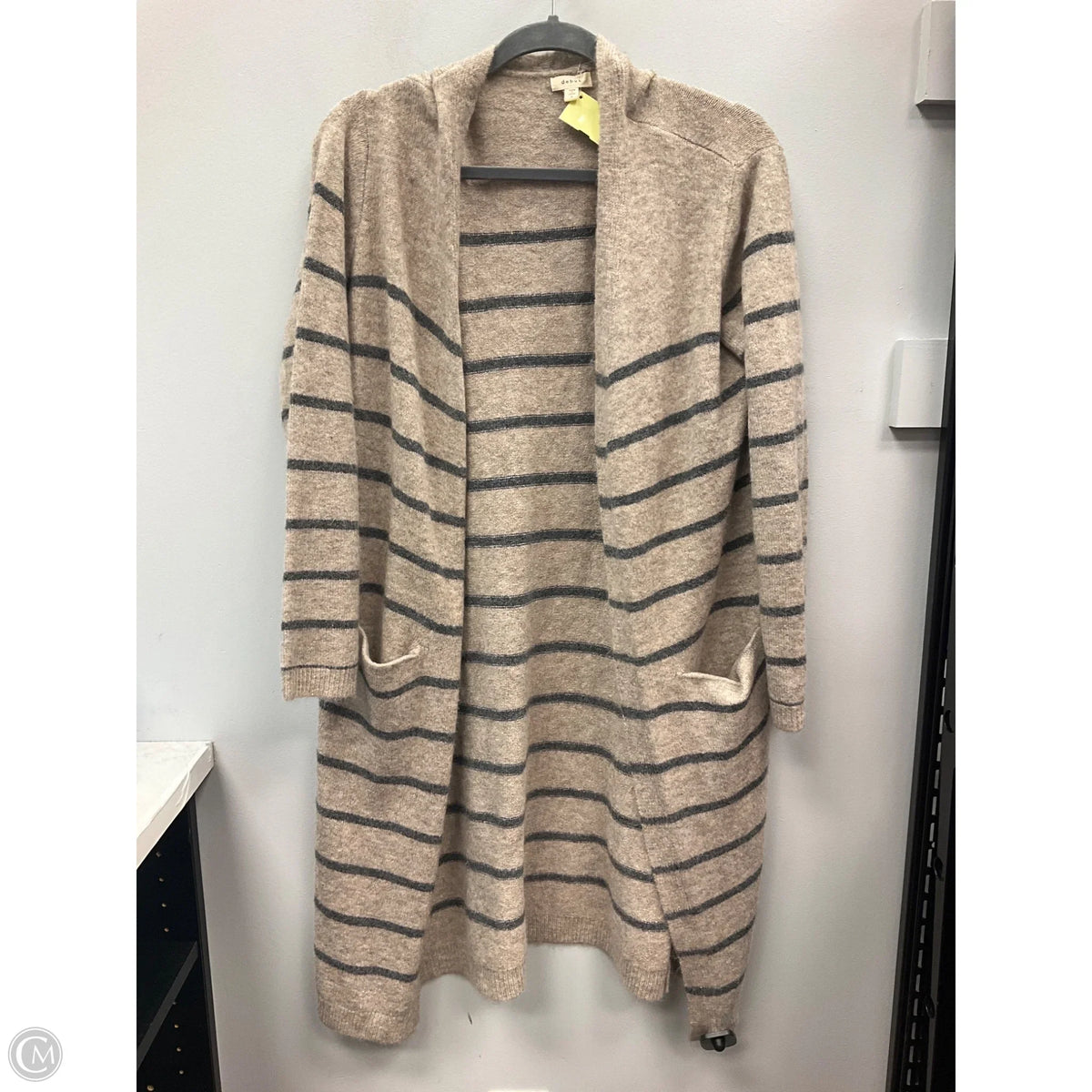 Sweater Cardigan By Debut In Striped Pattern, Size: S