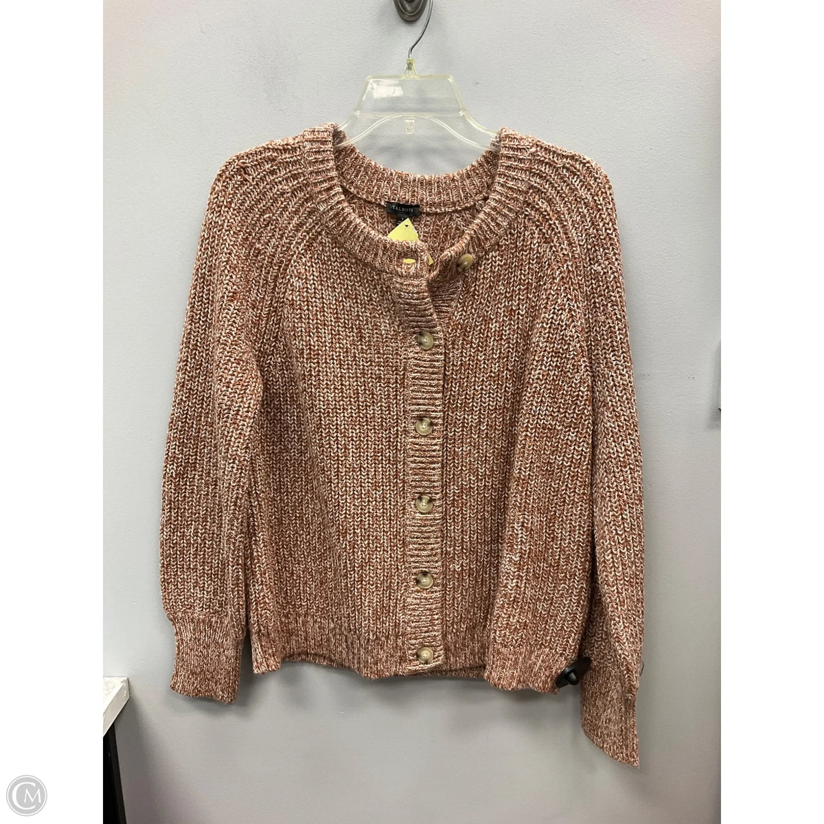Sweater By Talbots In Brown & White, Size: S