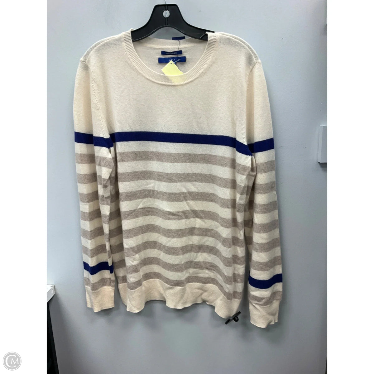 Sweater Cashmere By Apt 9 In Striped Pattern, Size: Xl